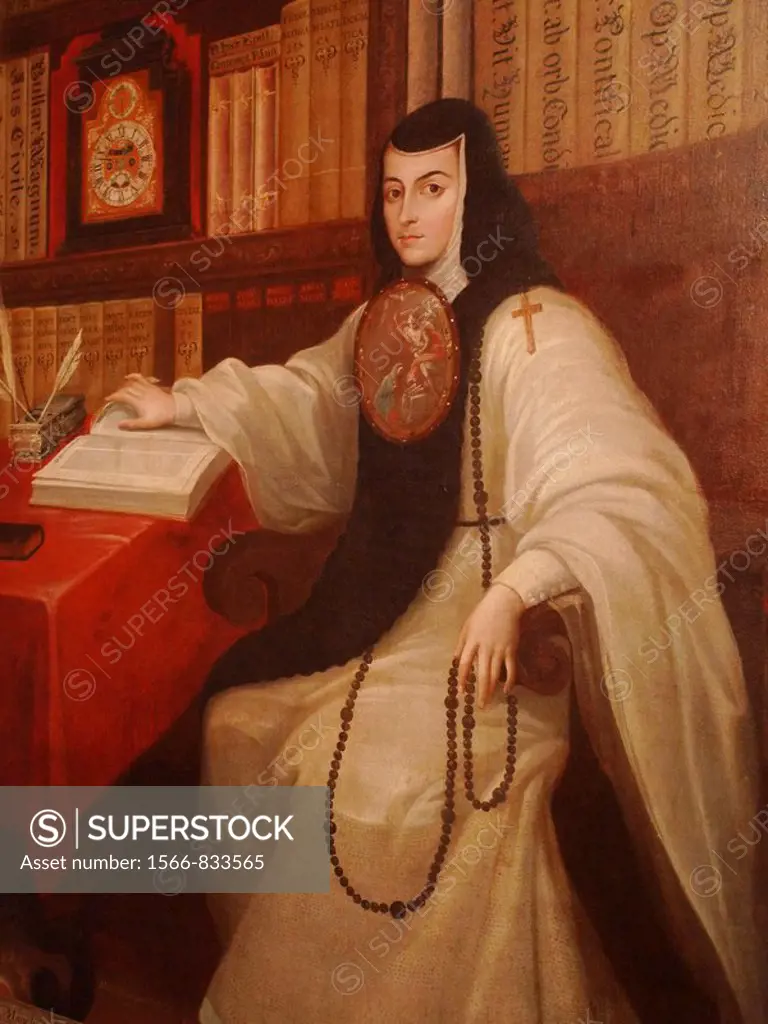 Sor Juana Inés de la Cruz painting, National History Museum, Chapultepec Castle.
