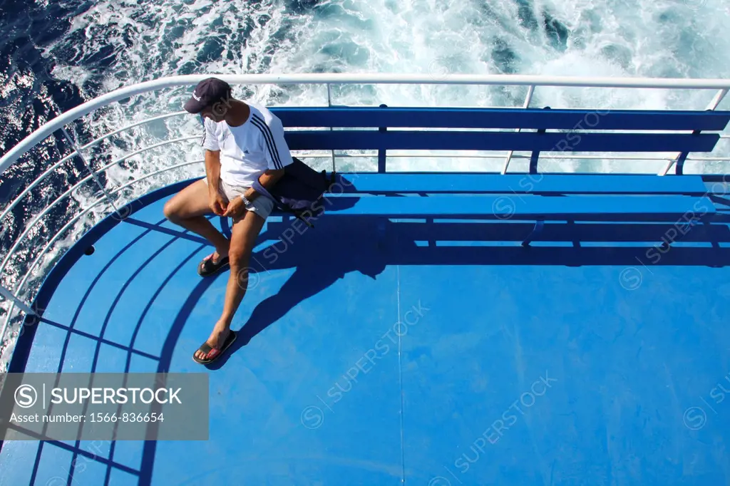 Man on ship deck