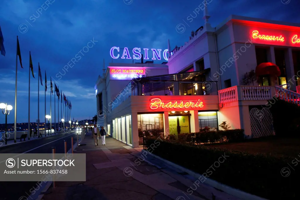 France, Provence, Alpes maritimes 06, city of Menton, casino at night
