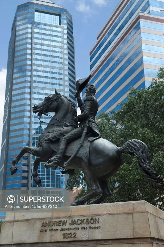 Andrew Jackson Statue Downtown Jacksonville Florida USA