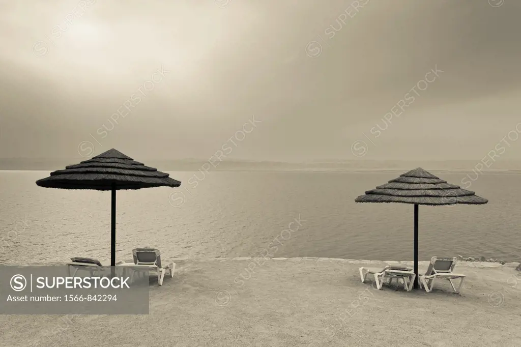 Jordan, The Dead Sea, Suweimah, beach by the Dead Sea