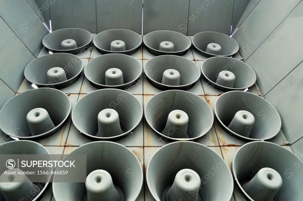 Seoul (South Korea): loudspeakers used during the war against North Korea, at the War Memorial of Korea