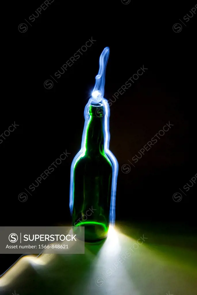 Light-painting with a bottle