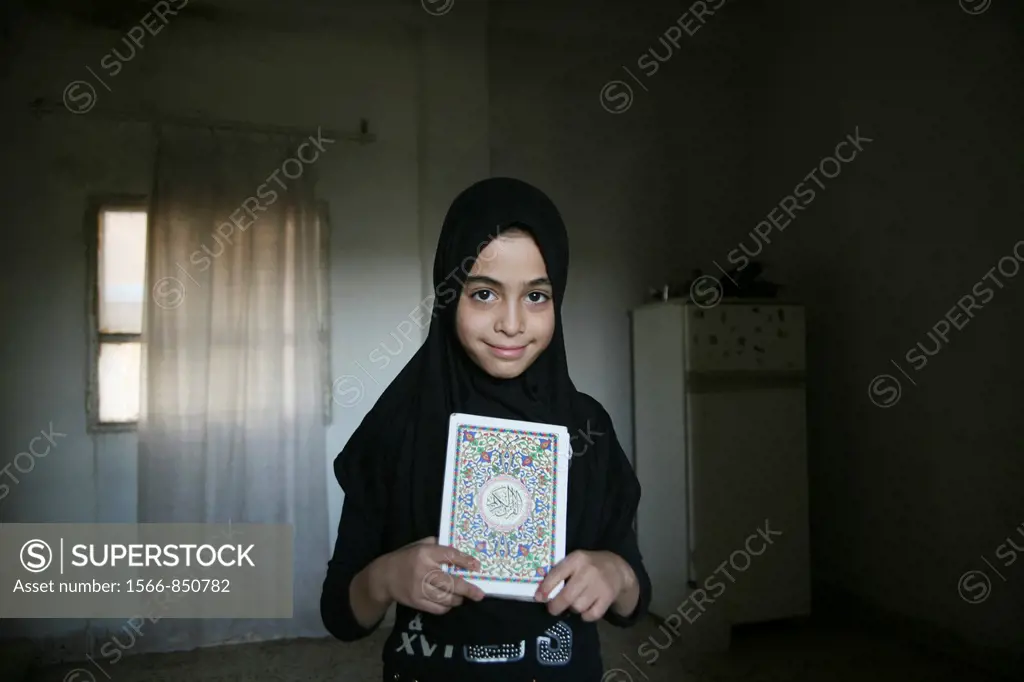 Refugee girl from Iraq in Amman, JordanMosque on friday in Amman, Jordan