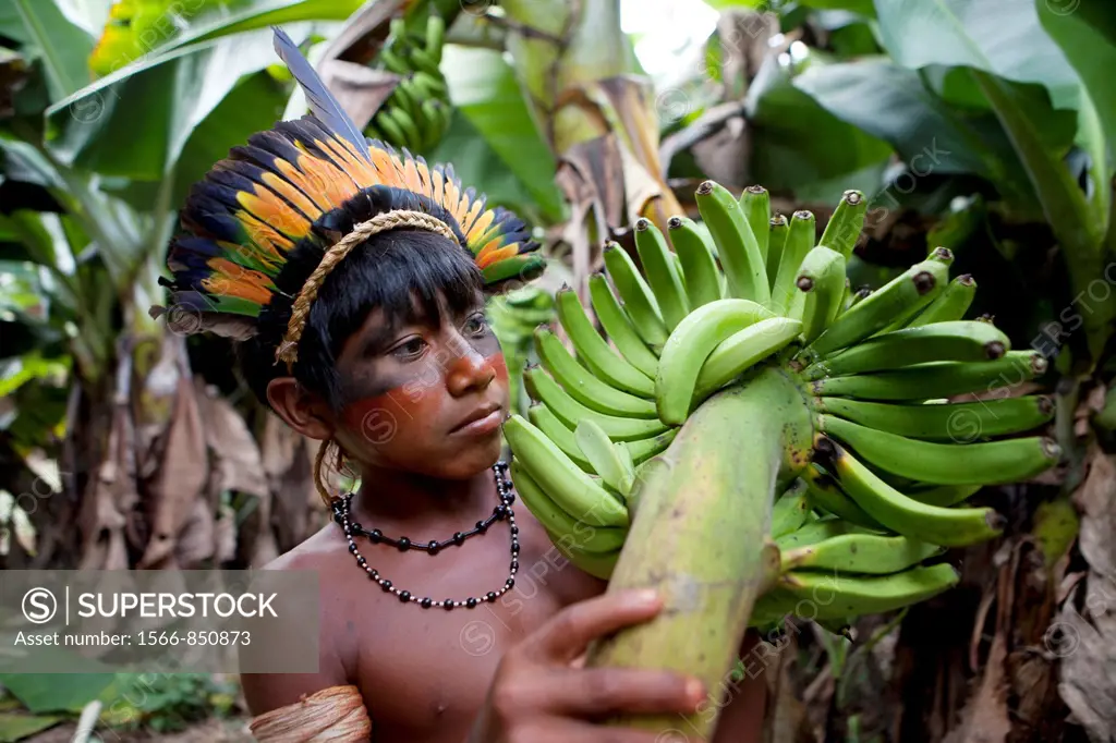 Xingu indians in the Amazone, Brazil