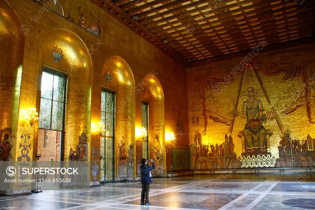 The Golden Room, Stockholm City Hall, Sweden, Scandinavia, Europe