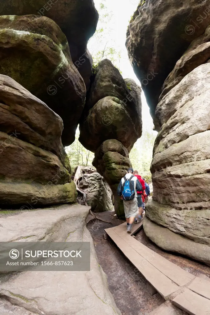 ´Bledne Skaly´- rock formations in Sudety Mountains, National Park, Poland, Europe