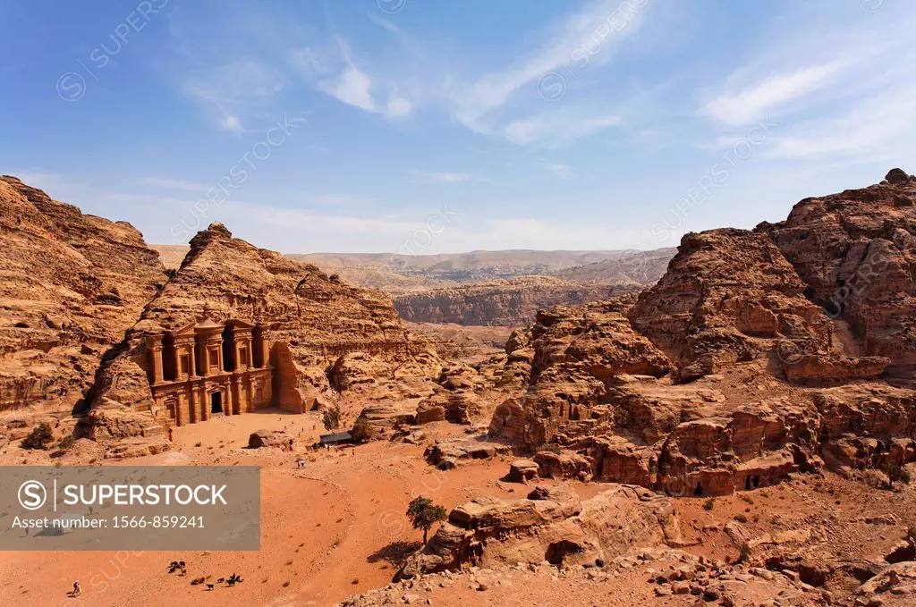 The Monastery, sculpted out of the rock, at Petra, Jordan