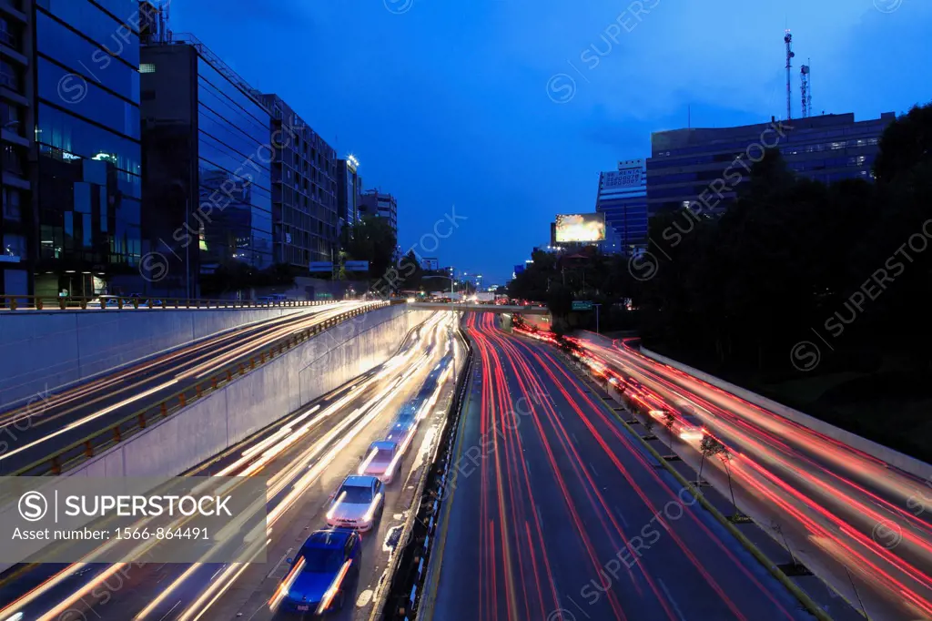 Traffic, City Center, Mexico City, Mexico, North America