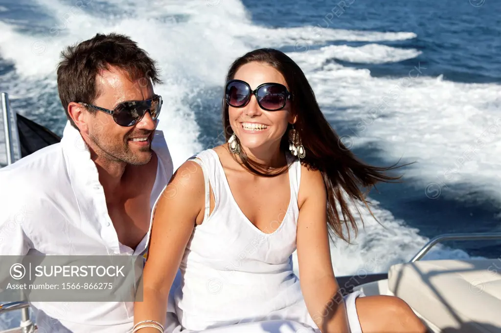 Couple in yacht