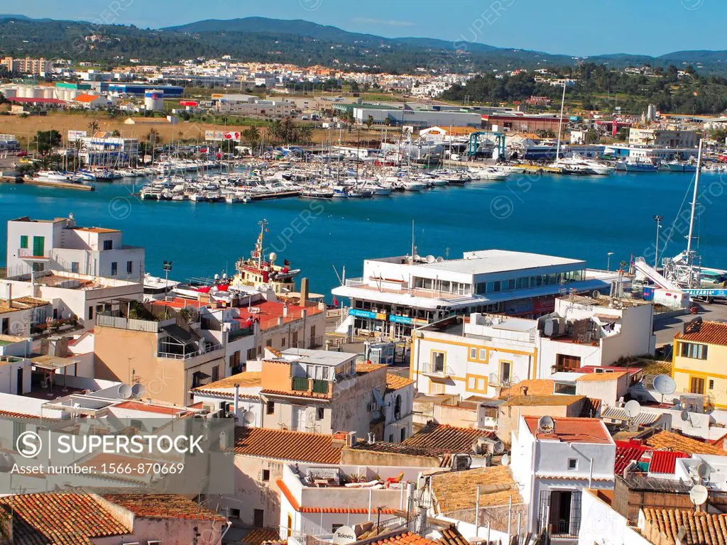 views of Ibiza town