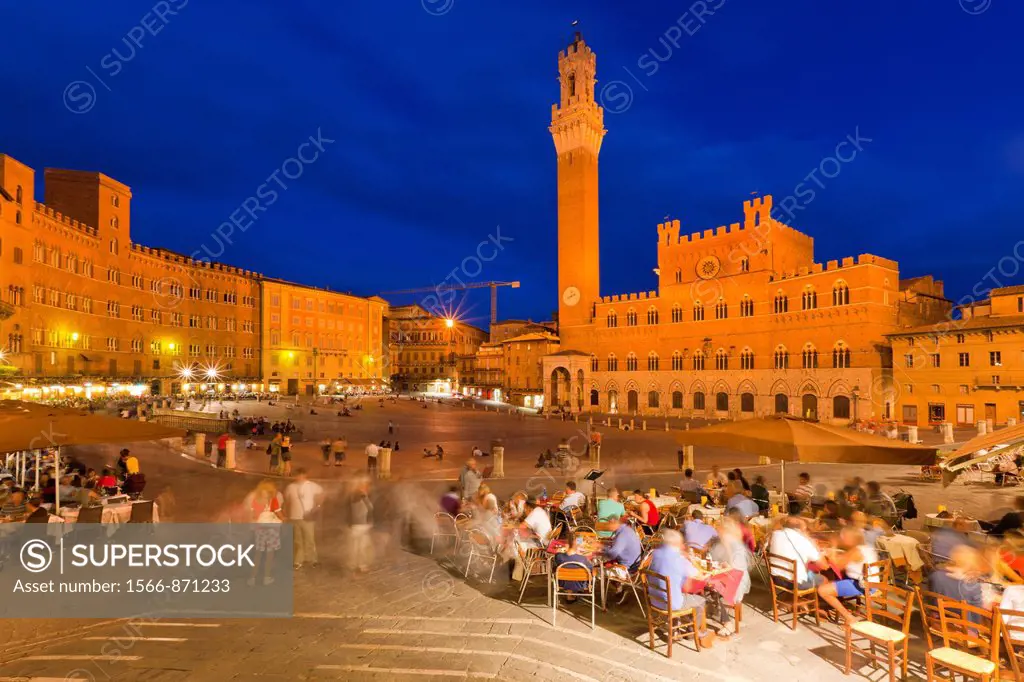 Piazza del Campo, Siena, Province of Siena, Tuscany, Italy, Europe