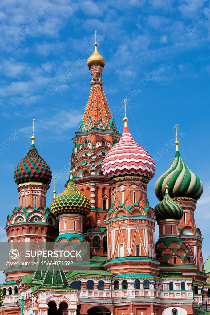 Russia, Moscow Oblast, Moscow, Red Square, Saint Basils Cathedral