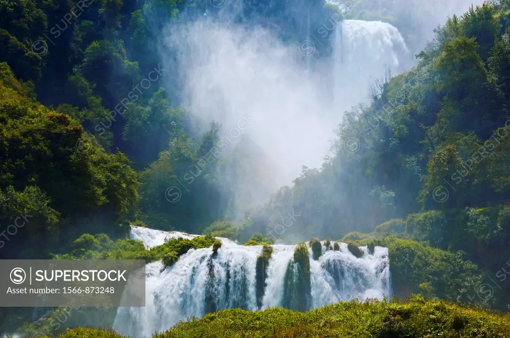 Marmore waterfalls, Cascata delle Marmore (Marmore´s Falls), Valnerina, Terni, Umbria, Italy, Europe