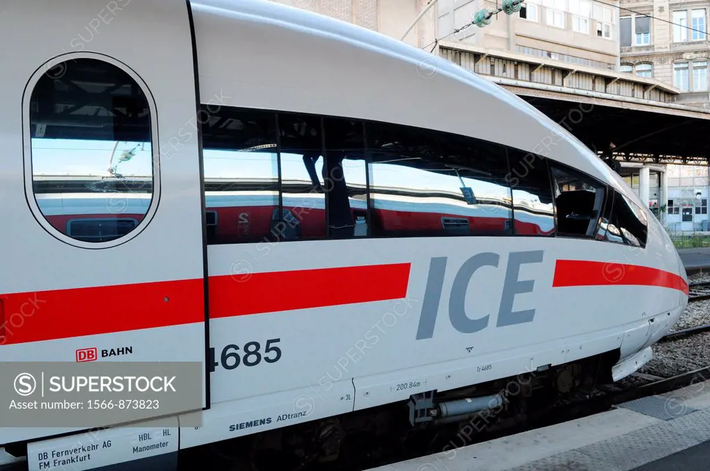 ICE (Inter-City-Express), German high-speed train running in Germany and neighbouring countries, the highest service category offered by DB Fernverkeh...