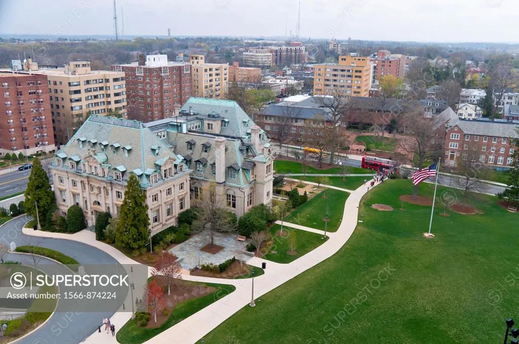 National Cathedral School and the great lawn as seen from the Pilgrim Observatory