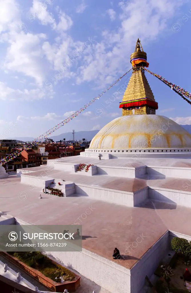 Buddhist stupa at Bodhnath, Kathmandu, Nepal