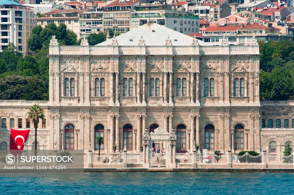 Dolmabahce palace on the Bosporus, Istanbul, Turkey