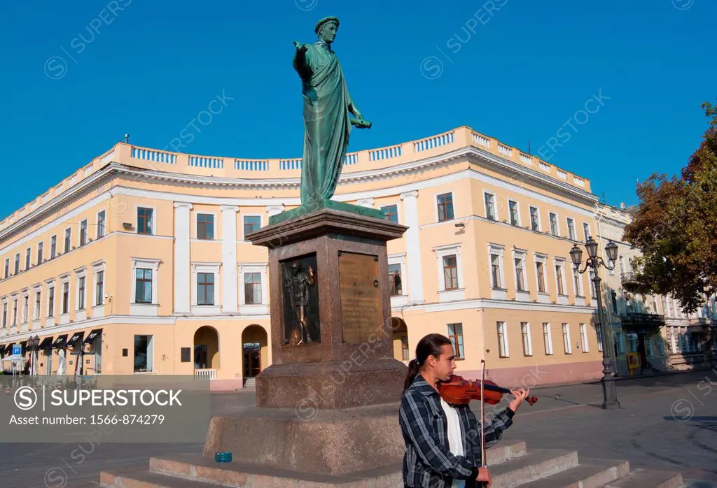 Monument to the Duc de Richelieu at Primorski boulevard, Odessa  Ukraine