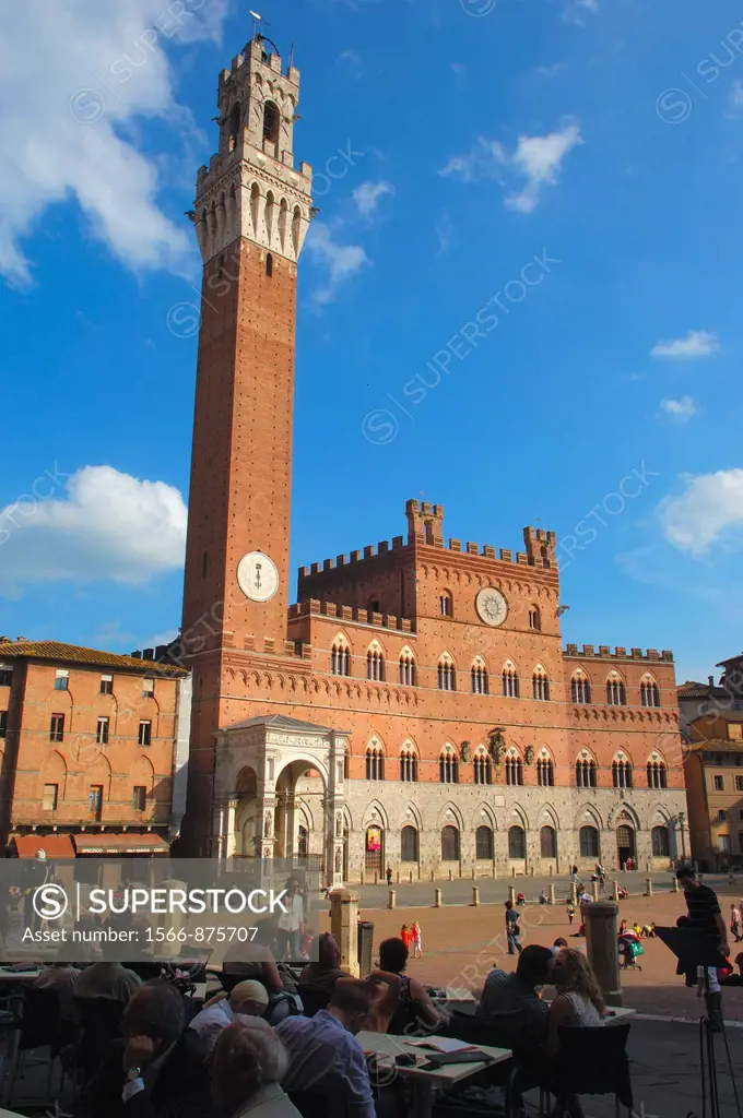 Piazza del Campo and Torre del Mangia, Siena, UNESCO World Heritage Site, Tuscany, Italy, Europe