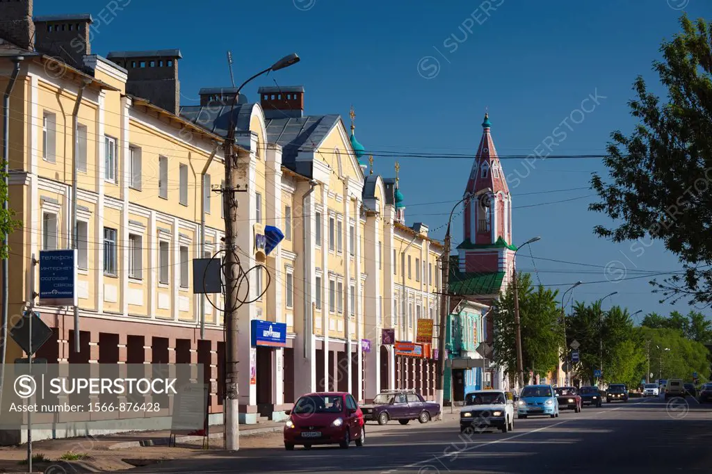 Russia, Yaroslavl Oblast, Golden Ring, Pereslavl-Zalessky, buildings on Rostov Street