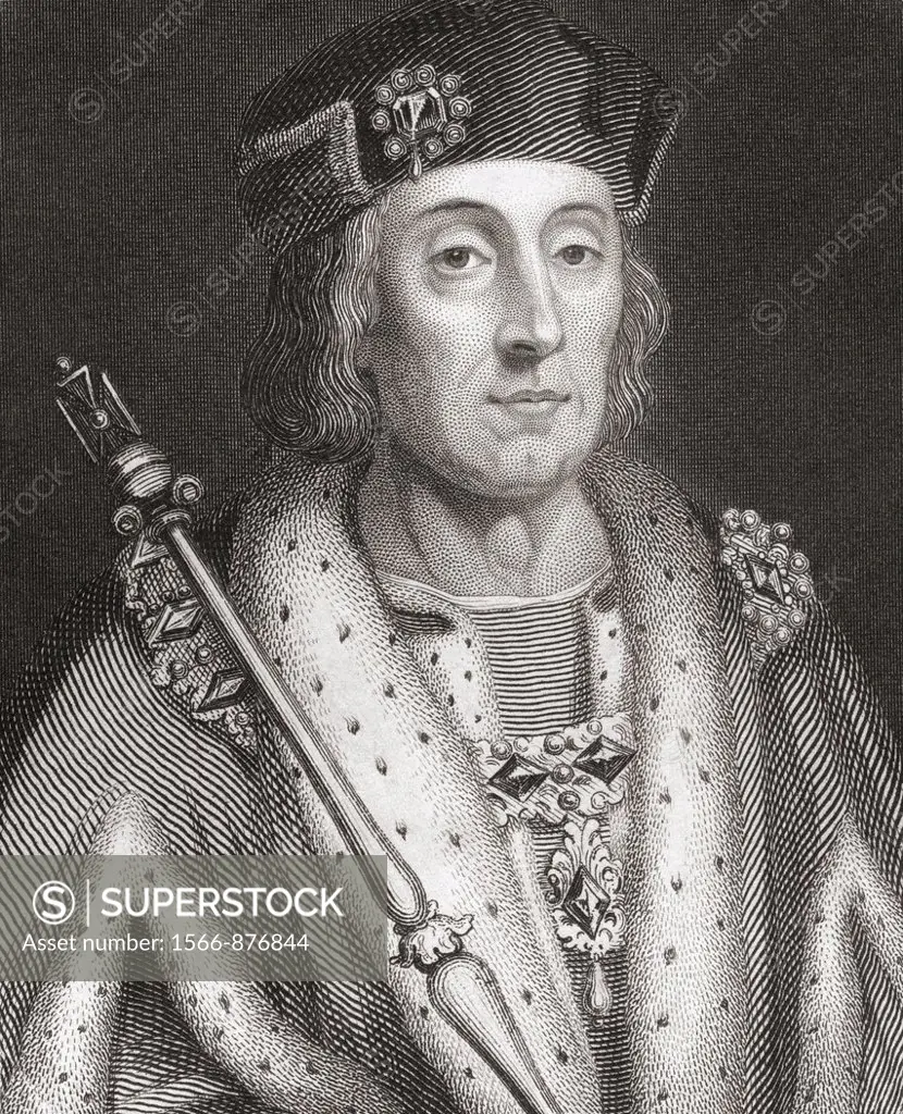 Henry VII, 1457-1509  King of England and Lord of Ireland  From The History of England published 1859
