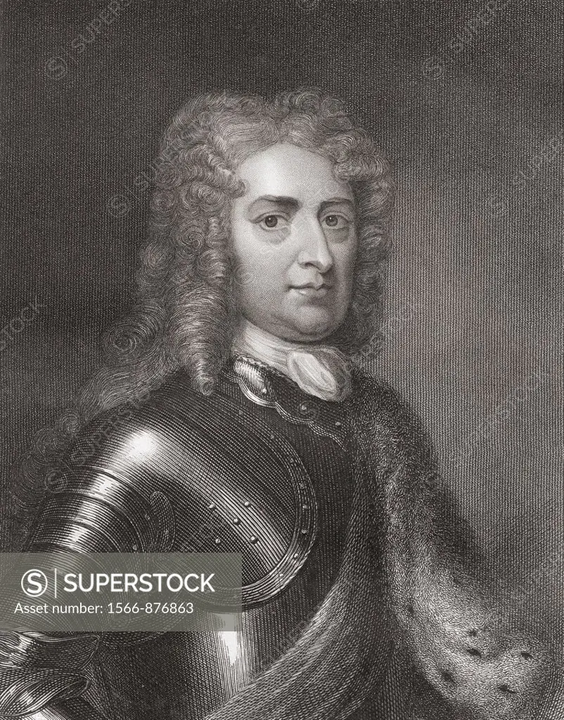 John Churchill, 1st Duke of Marlborough, Prince of Mindelheim, 1650-1722  English soldier and statesman  From The History of England published 1859