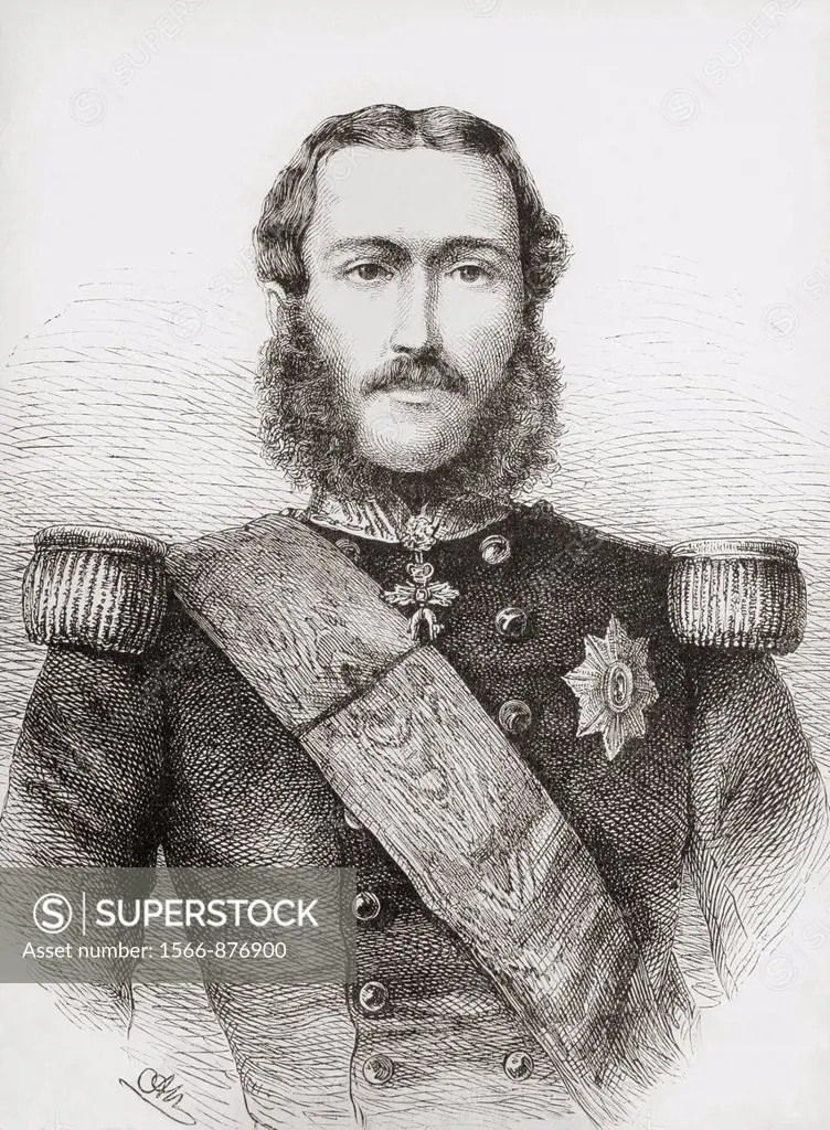 Leopold II, 1835-1909  Second king of the Belgians  From L´Univers Illustre published 1866