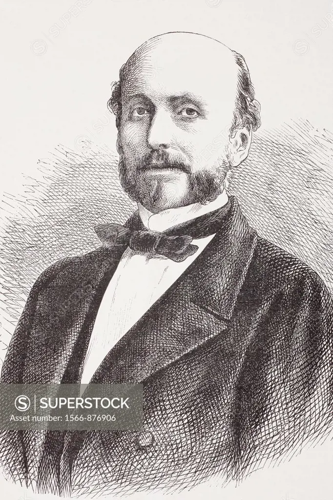 Antonio Scialoja, 1817 -1877  Italian economist and politician  From L´Univers Illustre published 1866