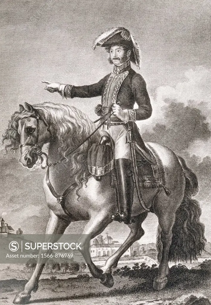 José Rebolledo de Palafox y Melzi, Duque de Zaragoza,1780-1847  Spanish general who fought in the Peninsular War  From Guerra De La Independencia publ...