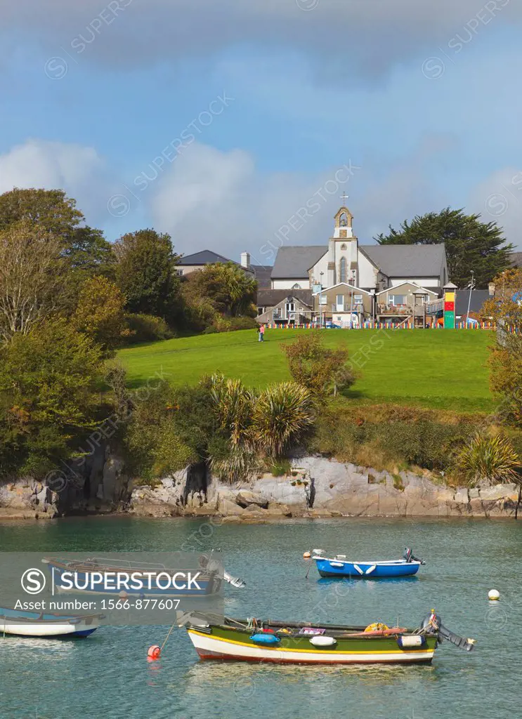 Schull, County Cork, Republic of Ireland, seen over the harbour