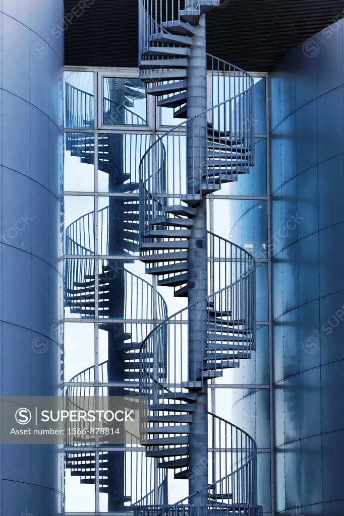 Spiral staircase at Perlan, the pearl, Reykjavik, Iceland