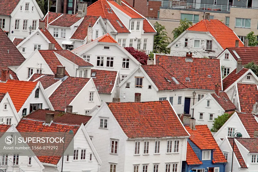 Wooden houses in Gamle Stavanger, Rogaland County, Norway