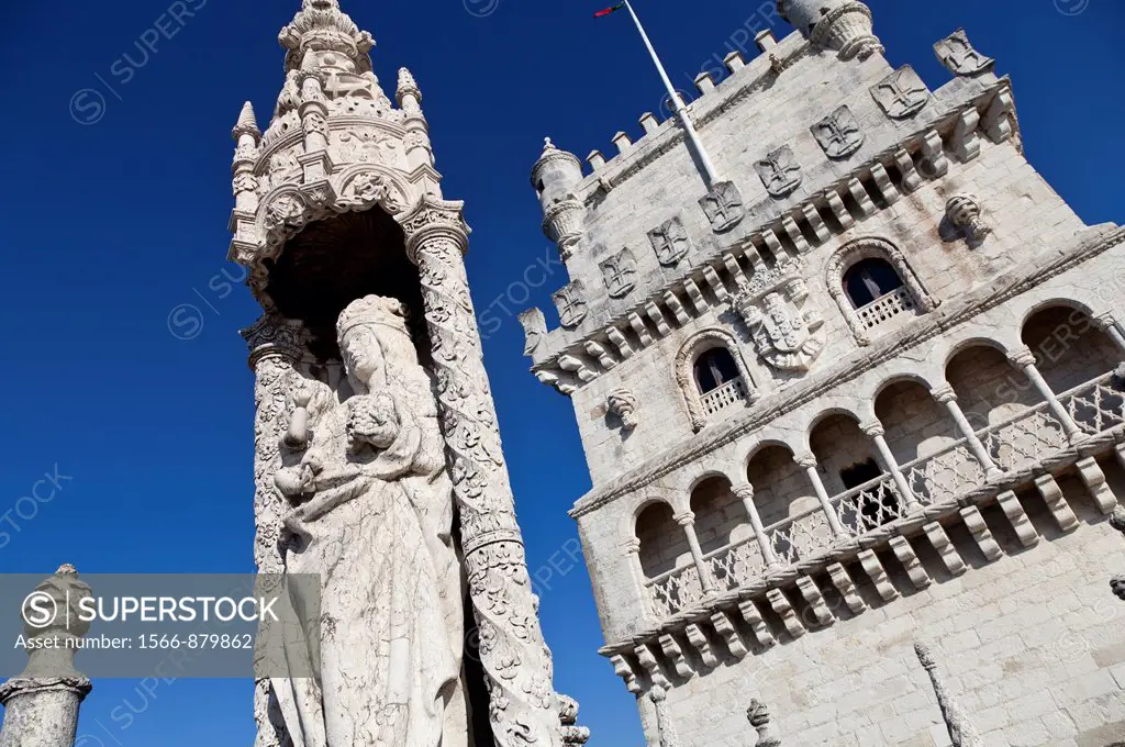 Torre de Belem, Belem Tower or Tower of St Vincent, Unesco World Heritage Site, Belem district, Lisbon, Portugal, Europe