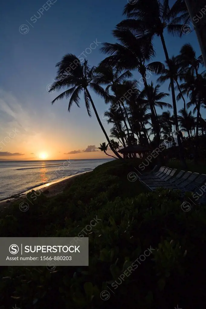 Sunset, Kaanapali, Maui, Hawaii, USA