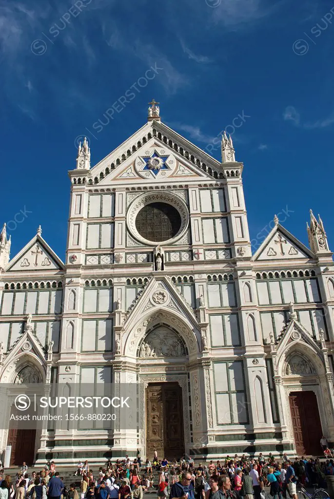 exterior of Basilica di Santa Croce, Florence, Italy