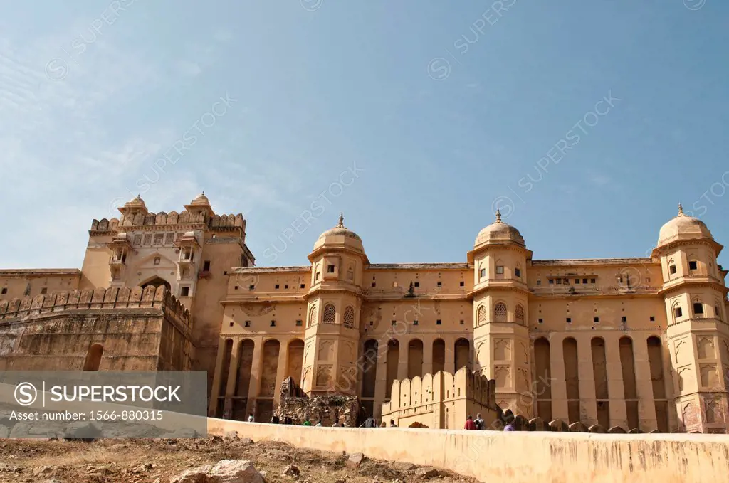 Amber Fort Palace exterior, Jaipur, Rajasthan, India