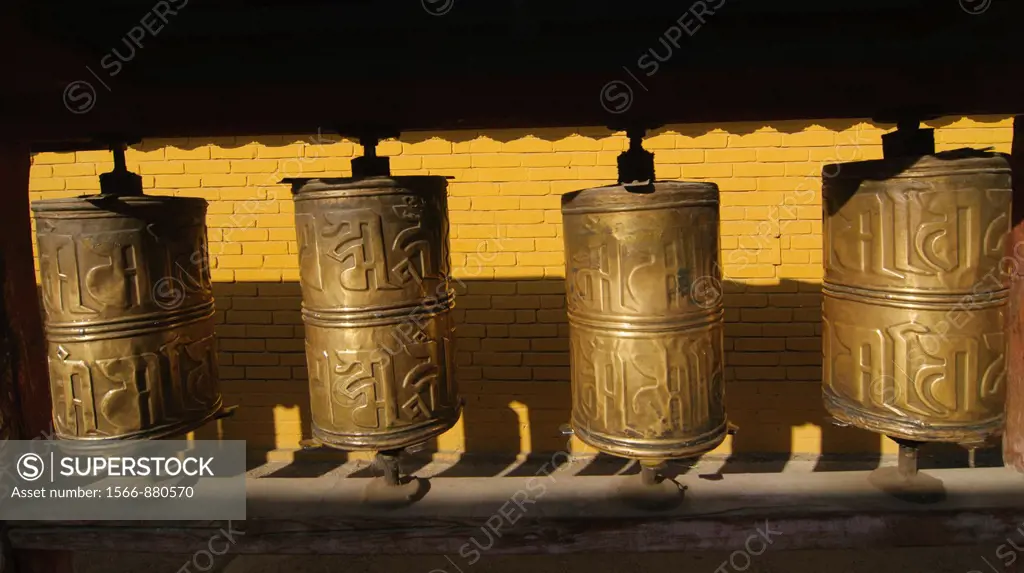 prayer wheels at Gandan Monastery in Ulan Baatar, Mongolia
