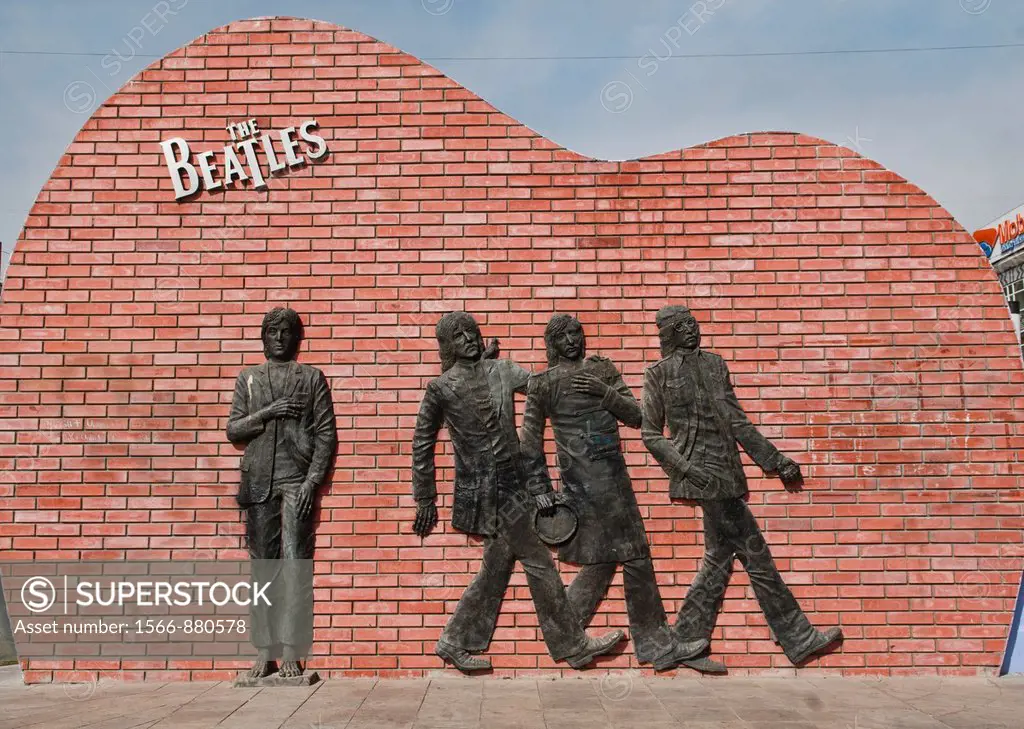 Beatles statue in Ulan Baatar, Mongolia