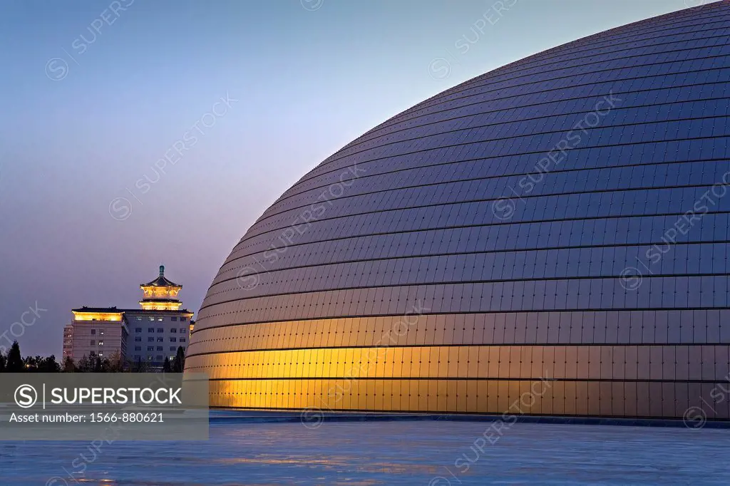 National Opera House building Paul Andreu architect,Beijing, China