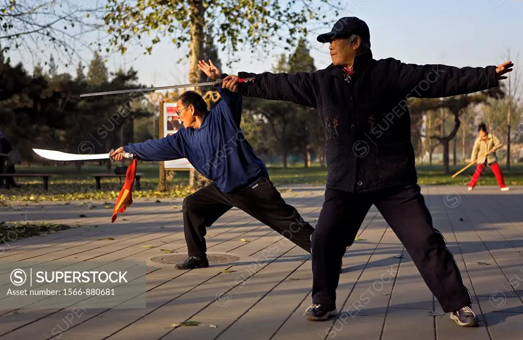 practicing Sword, in Temple of Heaven Park,Beijing, China