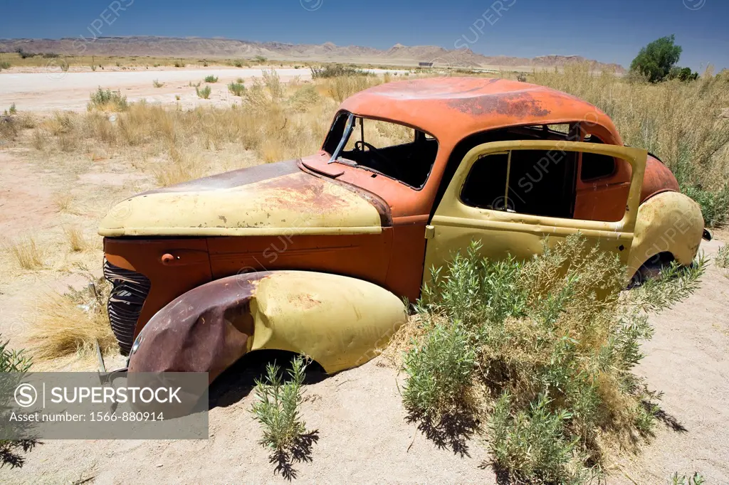 Abandoned Car in Solitaire - Khomas Region, Namibia, Africa
