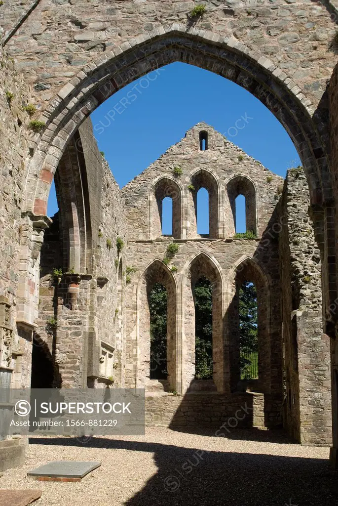 ruins of the Cistercian abbey-monastery Grey Abbey, Ards Peninsula, County Down, Northern Ireland, United Kingdom, Western Europe