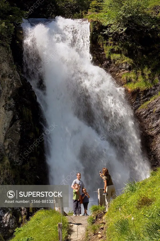 Sauth deth pish  Waterfall,Aran Valley,Pyrenees, Lleida province, Catalonia, Spain