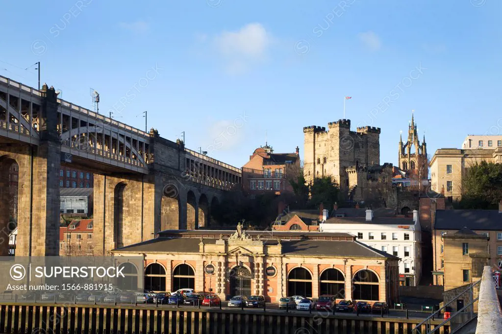 Former Fish Market from the Swing Bridge Newcastle upon Tyne England