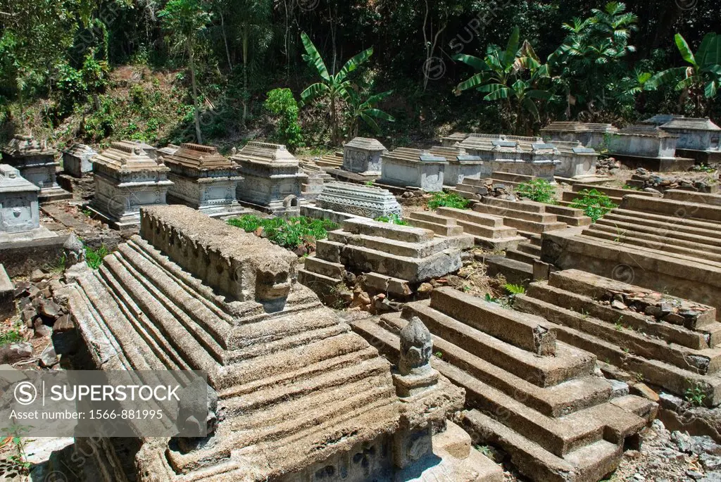 Ambanoro Muslim cemetery, Nosy Be island, Republic of Madagascar, Indian Ocean