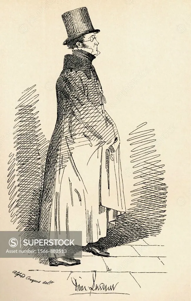 Dionysius Lardner, 1793 -1859  Irish scientific writer  From The Maclise Portrait Gallery, published 1898
