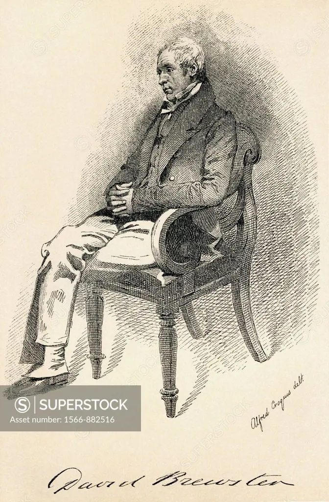 Sir David Brewster, 1781-1868  Scottish physicist, mathematician, astronomer, inventor, writer and university principal  From The Maclise Portrait Gal...