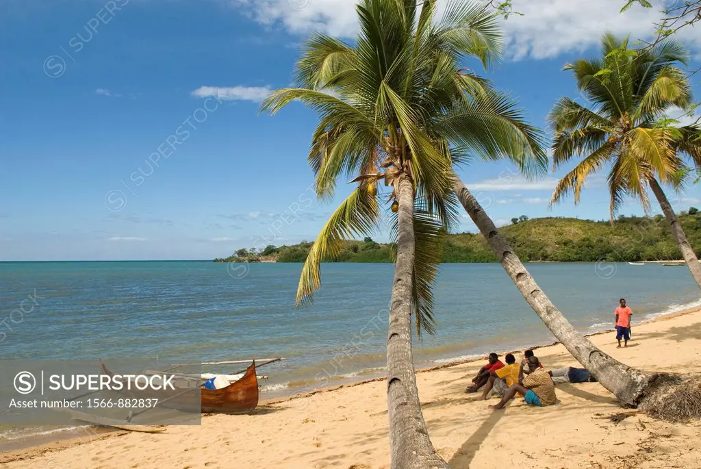 beach of Ampasipohy, Nosy Be island, Republic of Madagascar, Indian Ocean
