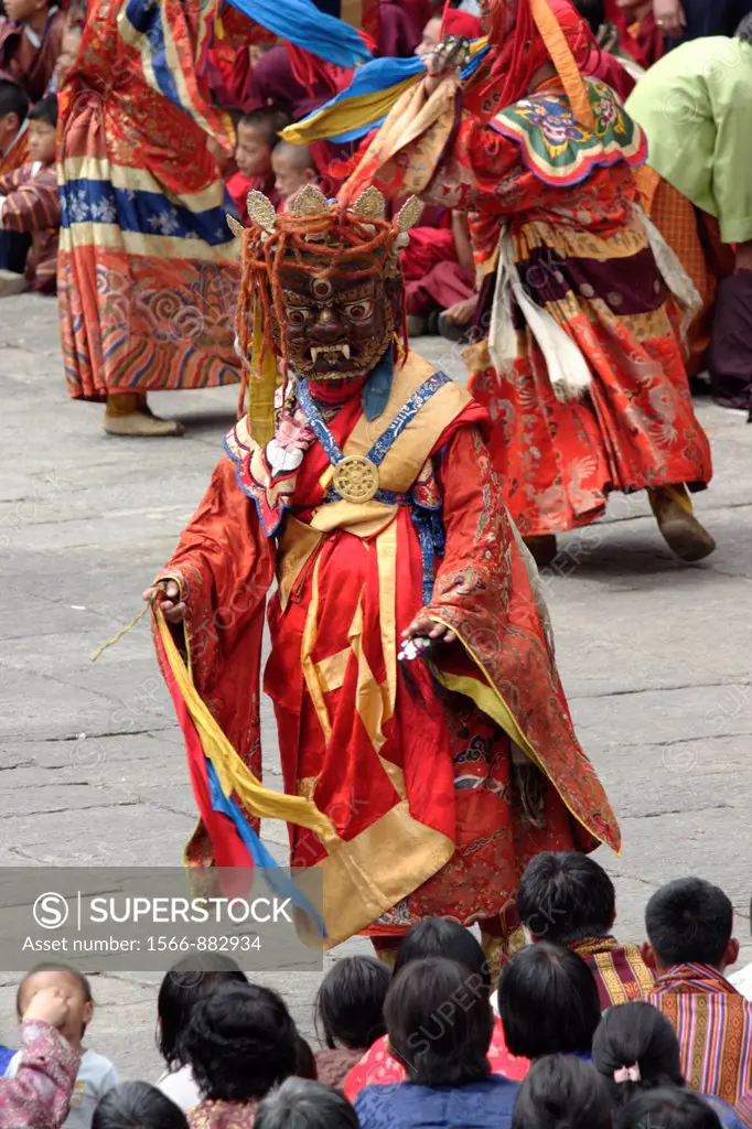 Dancer at the Tsechu festival, Thimphu, Bhutan